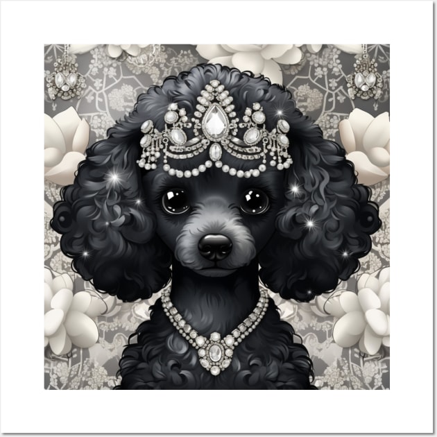Black poodle art discount